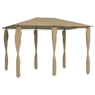 Sjenica s bočnim zidovima 3 x 4 x 2,6 m smeđe-siva 160 g/m²