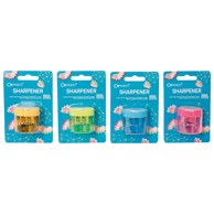 CONNECT Šiljilo PVC s PVC kutijom, 8133, 2 rupe, ovalno, sortirano, blister