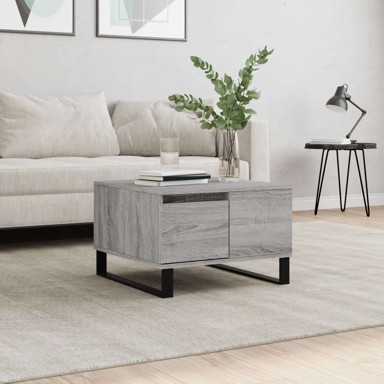 Stolić za kavu 55x55x36 5 cm konstruirano drvo - sivi hrast sonoma