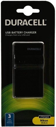 DURACELL Punjač S USB kabelom, za DRNEL14, EN-EL14