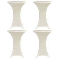 Navlaka za stol za stajanje, rastezljiva, 70 cm, krem, 4 komada