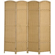 HOMESTAR Pregrada za sobu, sklopiva, 4 panela, 160x16x170 cm, prirodna