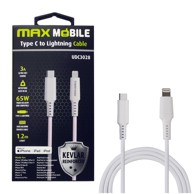 MAXMOBILE Data kabel iPhone type C MFI KEVLAR QC 3A 1,2M bijeli