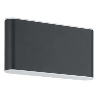 Zidna lampa, 2xLED, 2x2,9W, IP65, 175x90, Grutti, 901026, crna