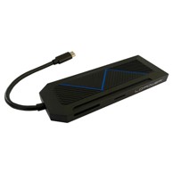 LC Docking stanica LC-HUB-C-MULTI-6-RGB, 3x USB-A, 1x USB-C PD, 1x HDMI, 1x ethernet, 1x SD/microSD, audio, crni