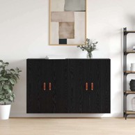 Ormarčići montirani na zid 2 pcs, 69.5x34x90 cm, crni hrast