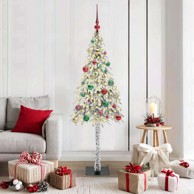 Božićno drvce s 150 LED svjetlima, bijelo, 150 cm, PE i čelik