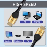 QOLTEC Kabel HDMI 2.1 Ultra High Speed, rezolucija 8K 60 Hz, 30 AWG, pozlaćeni kontakti, duljina 1 m