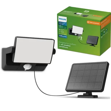 FYNS Vanjska solarna zidna svjetiljka sa senzorom 3000K, crna