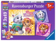 RAVENSBURGER Puzzle Paw Patrol, Sky &Everest 3x49kom