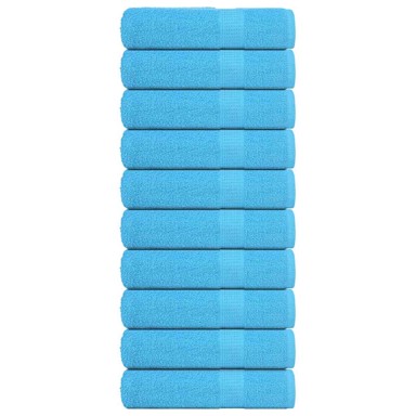 Ručnici za ruke 10 kom tirkizni 50x100 cm 360 gsm 100 % pamuk
