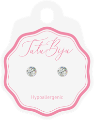 TUTU BIJU Naušnice Xirius 5.3 mm, crystal, TXI53C001