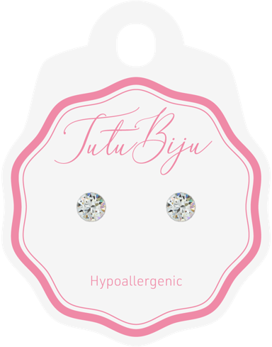 TUTU BIJU Naušnice Xirius 5.3 mm, crystal, TXI53C001
