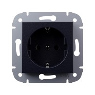 Utičnica podžbukna sa zaštitom srebrna I200