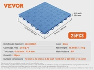 VEVOR Pločice za garaže s međusobnim povezivanjem za potpunu zaštitu podova, plave, 25 kom