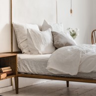 LINEN TALES Plahta od mješavine lana 90x200 cm, bijela