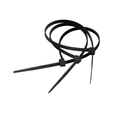 CABLETECH Vezice za kablove, 4,8 x 250 mm, crne, 50 kom.
