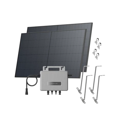 ECOFLOW Solarni sustav Stream za vrt/dvorište, podesivi, mikroinverter + 2×520W solarni paneli
