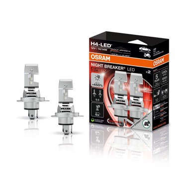 OSRAM LED žarulje Night Breaker H4 Speed 450, 6000 K, 2 kom, legalno