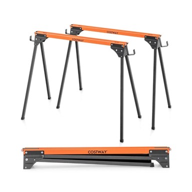 NORTHIX Sklopiva metalna radna postolja za pilu, 500 kg, 96 x 47 x 76 cm