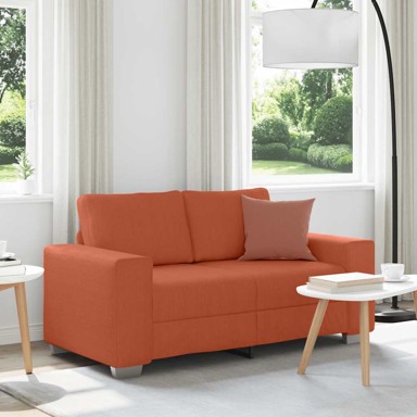 Dvosjed, 160 x 77 x 82 cm, kord tkanina, crveno-narančasti
