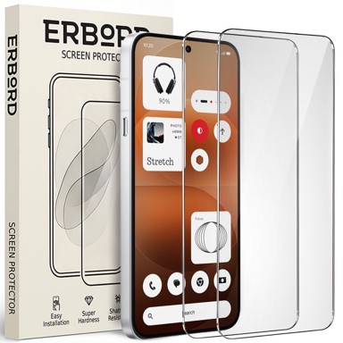 ERBORD Kaljeno staklo za Nothing Phone (4a) Pro, tvrdoća 9H, 2 kom.