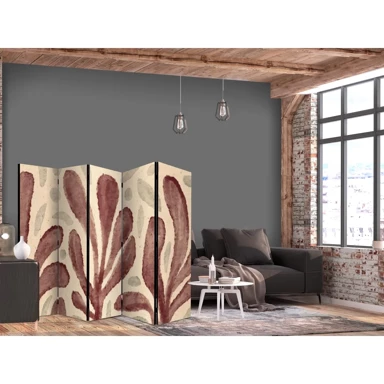 Paravan Valoviti listovi, Nepravilni biljni oblici u stilu Matissea, 225 x 172 cm
