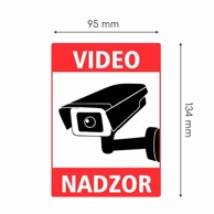 TECH TRADE Naljepnica A6 VIDEO NADZOR, prozirna