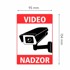 TECH TRADE Naljepnica A6 VIDEO NADZOR, prozirna