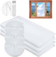 Nikcorp Komarnik za prozor samoljepljivi, zaštitna mreža protiv insekata, bijela, 130x150 cm, mogućnost rezanja i pranja, set od 2 komada