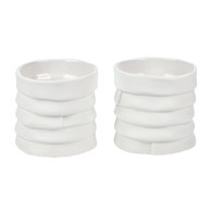 METTE DITMER DENMARK Porculanski svijećnjaci u setu 2 kom Ribbon