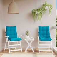 Jastuci za stolicu s niskim naslonom 2 kom tkanina, svijetloplavi