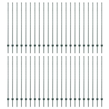 U-kanal stupZa ogradu 44 kom, čelik, zeleni 