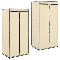 Ormar 75x50x160 cm, krem, 2 kom., tkanina