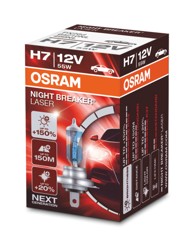 OSRAM Night Breaker Laser 12V H7 do 150% više svjetla do 20% bjelije (3700K)