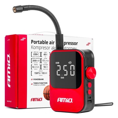 AMIO Akumulatorski kompresor ACOMP-20, powerbank, 150 PSI, 40 W