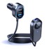 3MK Auto punjač Double Car Charger 135W PD QC PPS, USB-C/USB-A, crni