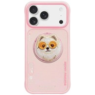 NIMMY Glasses Cool Dog MagSafe maskica za iPhone 17 Pro Max, roza