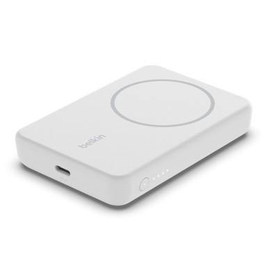 BELKIN Powerbank prijenosni punjač magnetni/bežični 5.000 mAh bijeli BPD004btWT