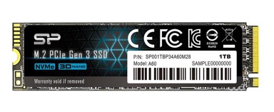 SILICON POWER SSD disk P34A60, M.2 NVMe, 1 TB, PCIe 3.0