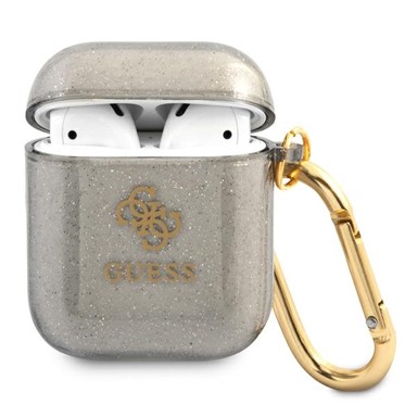GUESS Futrola Glitter Collection, za Apple AirPods 1/2, crna