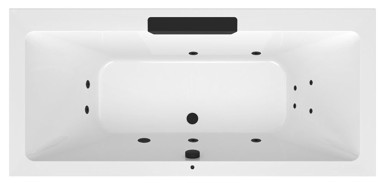 POLYSAN Hidromasažna kada, Cascata, 185x85x45 cm, crna kaskada, Active hydro