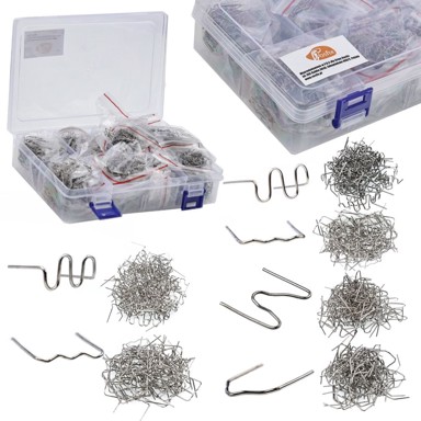 ROSFIX Klamerice za plastiku, 6 vrsta, 1800 kom, Ø0,6/0,8 mm