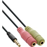 INLINE Audio kabel 99302J 1 m 2 x 3.5 mm 3.5 mm, crni
