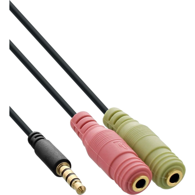 INLINE Audio kabel 99302J 1 m 2 x 3.5 mm 3.5 mm, crni