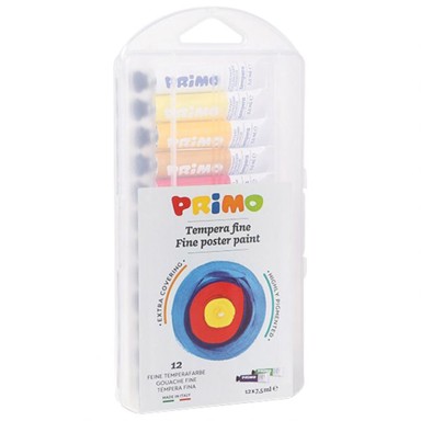 PRIMO Boja tempera 245T12PP, aluminijska tuba, 7,5 ml, 12 boja