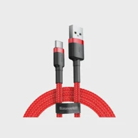 BASEUS Kabel USB-C Cafule, crveni, 0.5m, USB 2.0, USB A na USB C