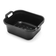 ADDIS Plastični lavor s dvije ručke, crni, 39 x 32 x 14 cm