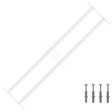 Rešetka za sigurnost prozora, s 2 prekrižena nosača, 43-74 cm