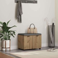 Klupa za hodnik s jastukom 60x38x46 cm, umjetnički hrast